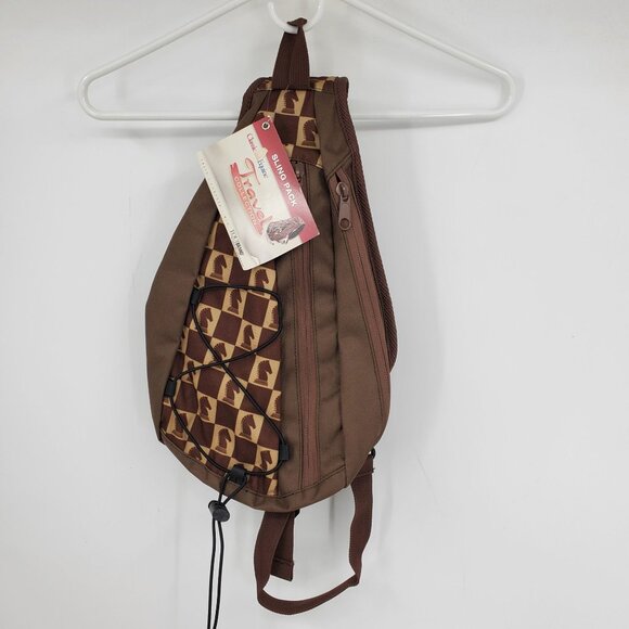 NWT Classic Equine Travel Collection Zip Up Sling One Shoulder Backpack Bag - Picture 1 of 7
